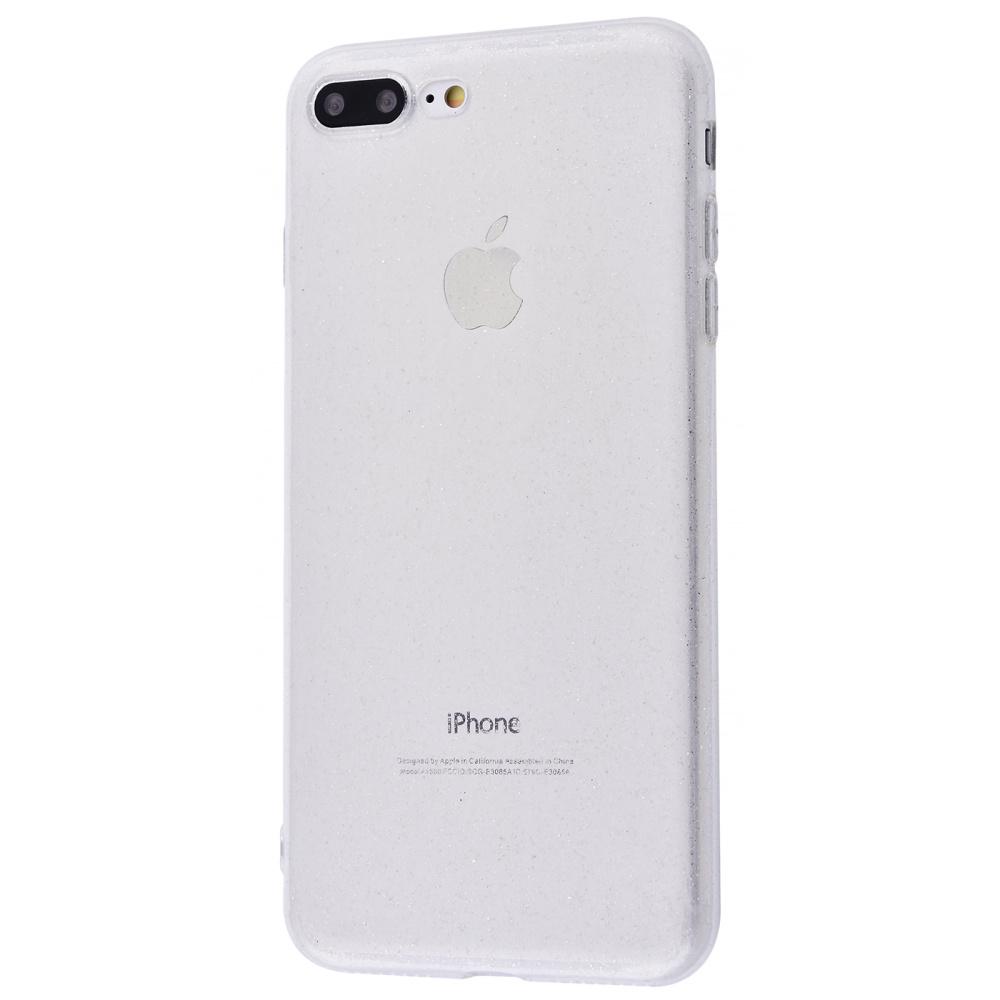 Чохол прозорий з камінням та блискітками PRC High Quality silicone with sparkles 360 protect iPhone 7 Plus/8 Plus transparent