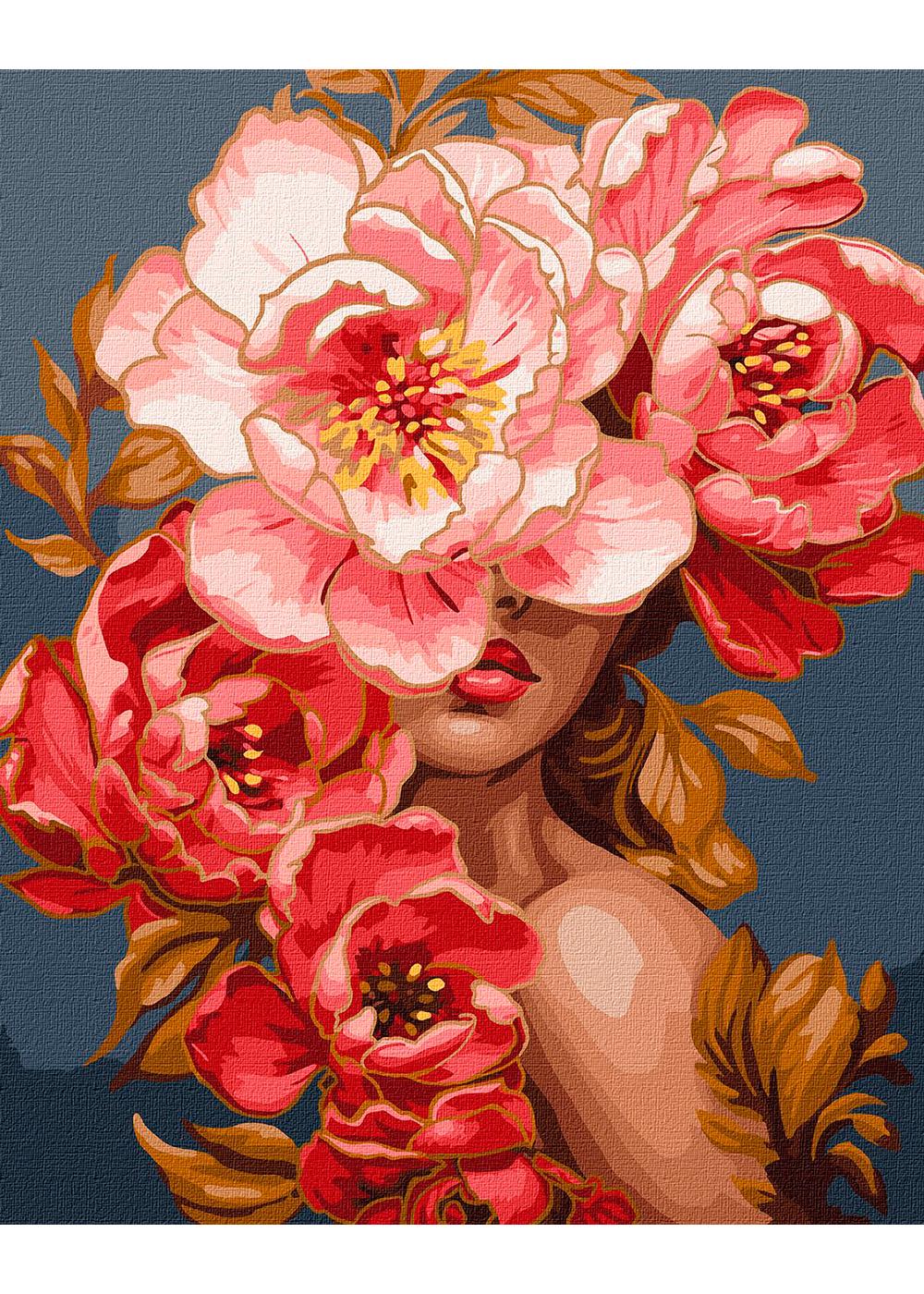 Розмальовка за номерами Ідейка Квітуча грація з фарбами металік 40х50 см (KHO8433)