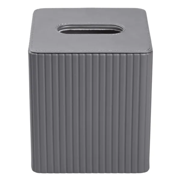 Серветниця з екошкіри 13х13х14,7 см Сірий - фото 1 Серветниця з екошкіри 13х13х14,7 см Сірий - фото 1