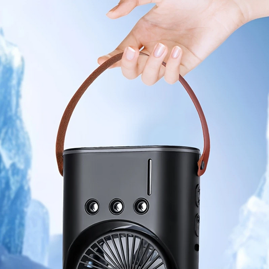 Вентилятор с водой от USB Fan FH-666 LED подсветка 3 скорости Черный - фото 4