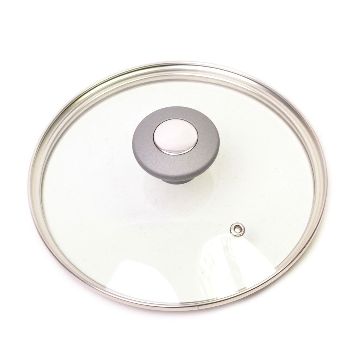 Крышка стеклянная Kamille KM-0820GR с металлическим ободком 16 см