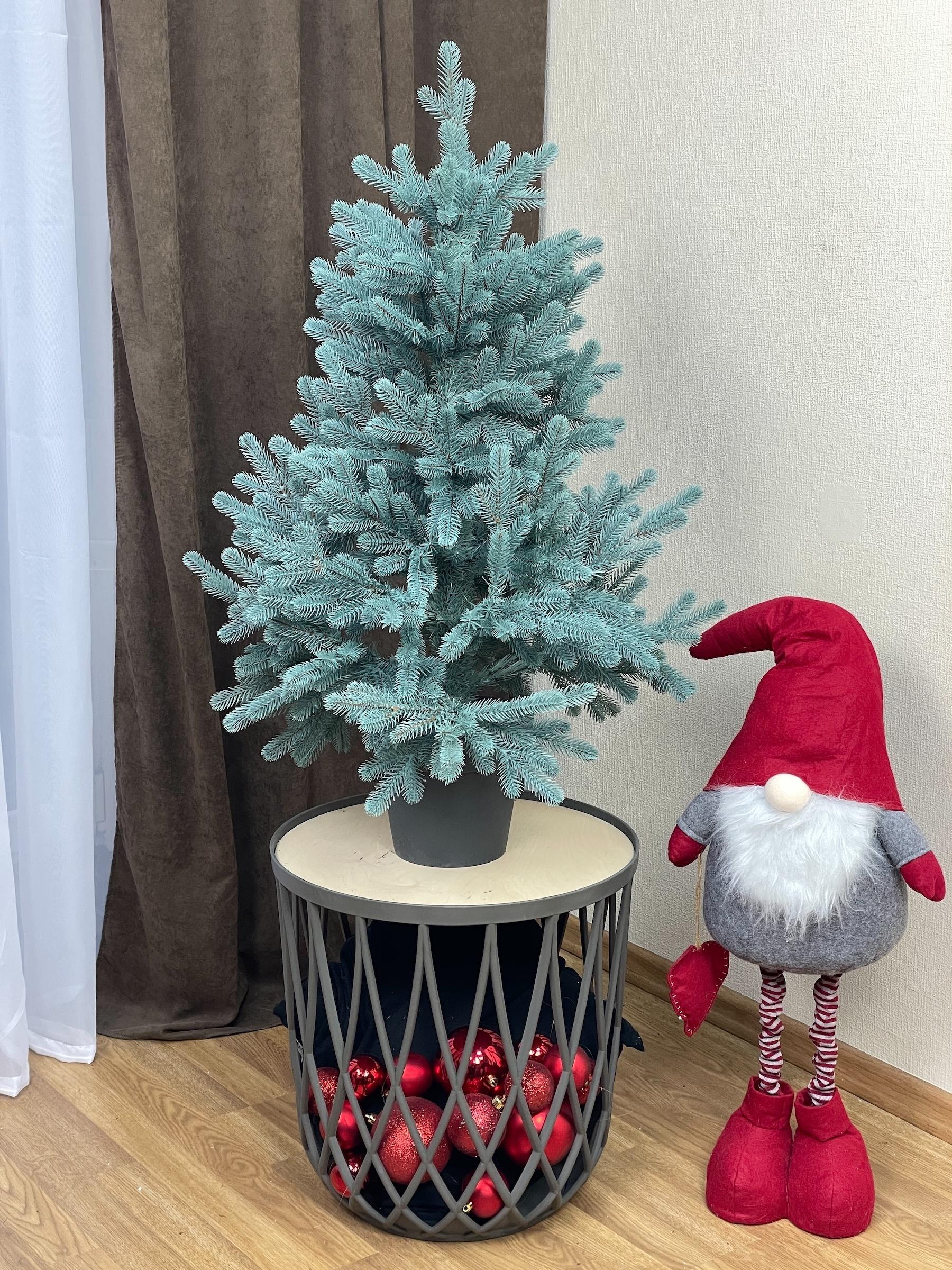 Штучна ялинка лита Traditional в горщику 90 см Блакитний (Н01022) - фото 2 Штучна ялинка лита Traditional в горщику 90 см Блакитний (Н01022) - фото 2