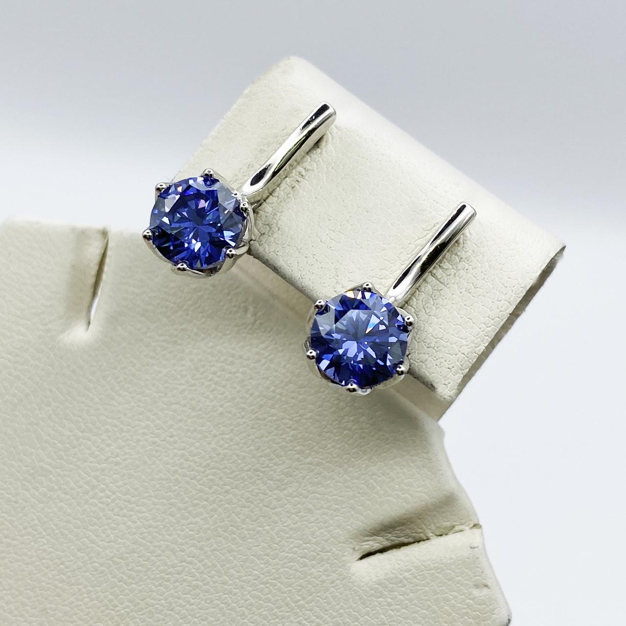 Сережки срібні з танзанітом 5,74 г (1948018332)