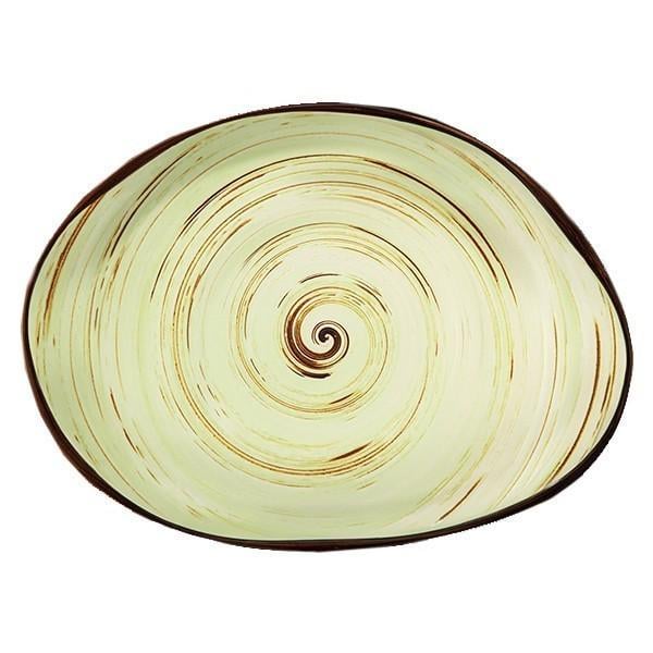 Блюдо Wilmax Spiral 33х24,5 см Pistachio (WL-669142/A)