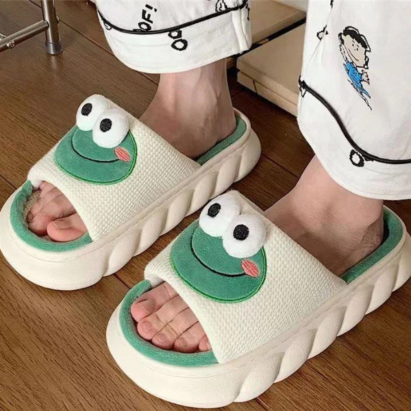 Домашние тапочки Лягушки р. 38-39 Бело-зеленый (M00229-2) - фото 5 Домашние тапочки Лягушки р. 38-39 Бело-зеленый (M00229-2) - фото 5