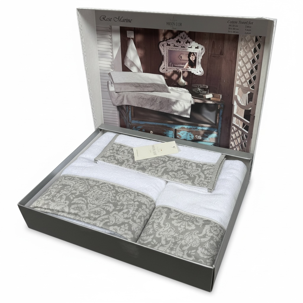 Набір рушників Maison D'or Rose Marine 30x50/50x100/75x140 см Grey (2000022283788)