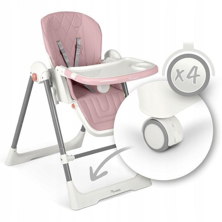 Стульчик для кормления-качеля Nukido Elite 3в1 Pink (700802) - фото 6 Стульчик для кормления-качеля Nukido Elite 3в1 Pink (700802) - фото 6