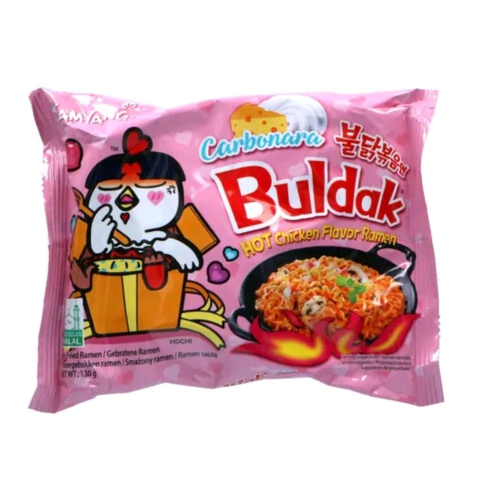 Рамен острый Buldak Carbonara Chicken Noodle Ramen Samyang карбонара с тушеной курицей 130 г