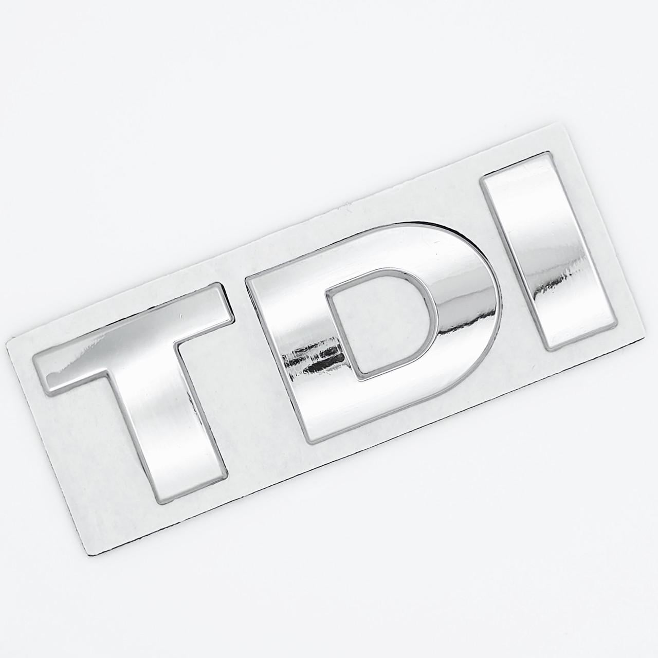 Емблема напис TDI Volkswagen 7,7х2,5 см метал Хром глянець (3103501405)