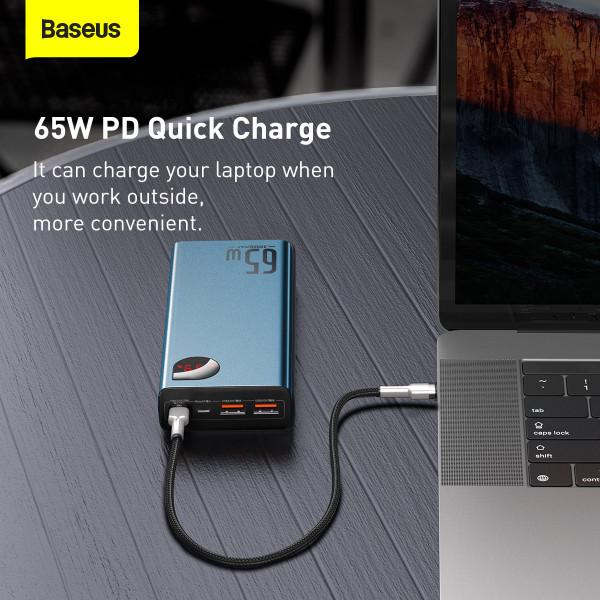 Повербанк BASEUS Adaman Metal Digital Display Quick Charge 20000 mAh PPIMDA-D03 Blue - фото 8