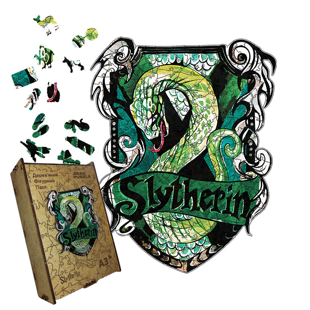 Пазл дерев'яний Слізерін дерев'яна коробка А1 500+ елементів