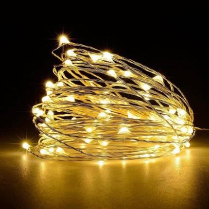 Гирлянда-нить на батарейках 50LED 5 м Yellow (000150199) Гирлянда-нить на батарейках 50LED 5 м Yellow (000150199)