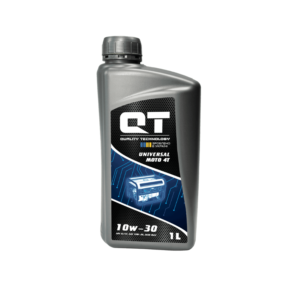 Масло для садовой техники 4T QT-Oil UNIVERSAL MOTO 4T 10W-30 полусинтетика 1 л (QT1510301)
