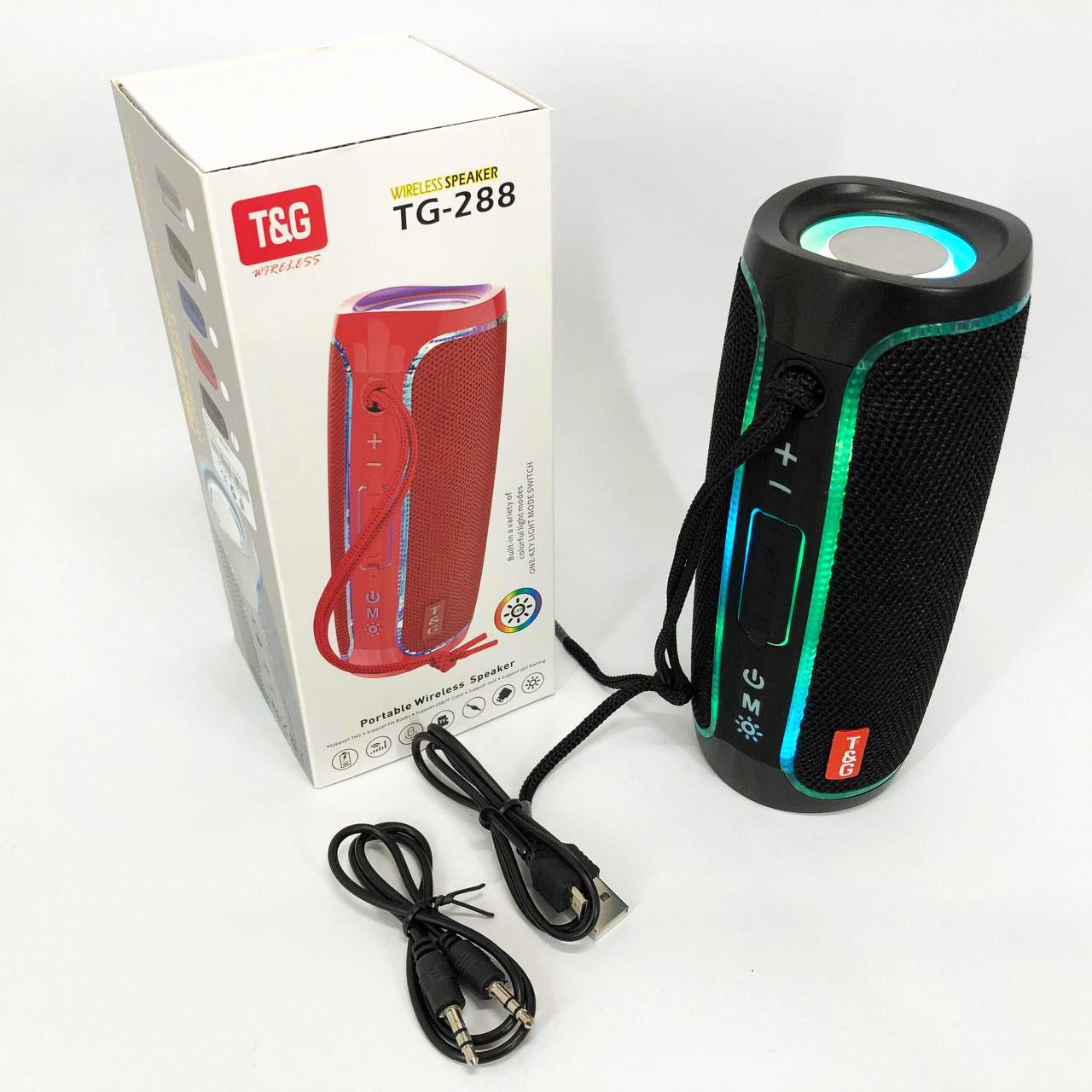 Портативна колонка Bluetooth з LED підсвічуванням Чорний (TG288) - фото 11 Портативна колонка Bluetooth з LED підсвічуванням Чорний (TG288) - фото 11