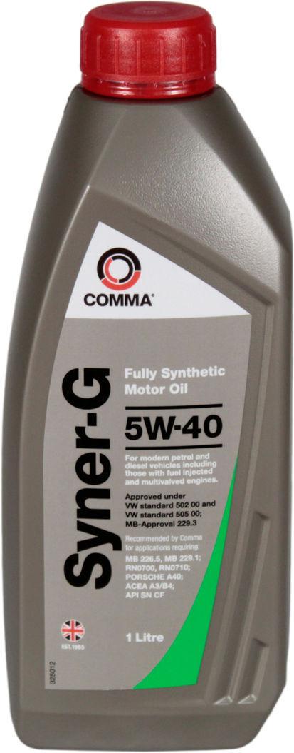 Моторне мастило COMMA 5W-40 Syner-G 1 л (1400894) Моторне мастило COMMA 5W-40 Syner-G 1 л (1400894)