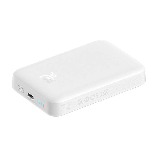 Повербанк Baseus Magnetic Mini Air 10000 mAh 20 W 2в1 QC3.0+PD3.0 с беспроводной зарядкой Qi 15 W White (P10059001223-00) - фото 4