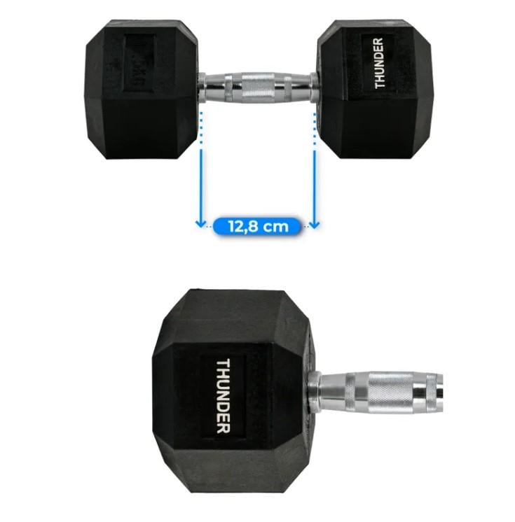 Гантель шестигранный Thunder 17,5 кг (HEXAGONAL-DUMBBELLS-17,5K) - фото 2