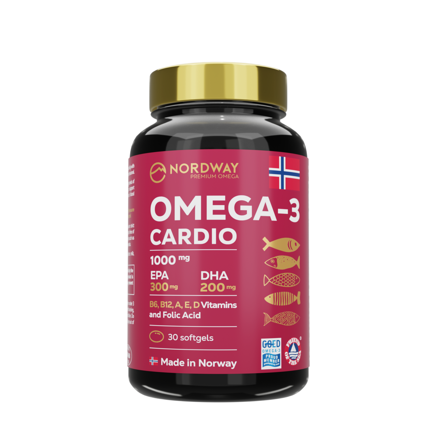 Добавка Nordway Cardio OMEGA-3 1000 мг в мягких капсулах 30 капсул