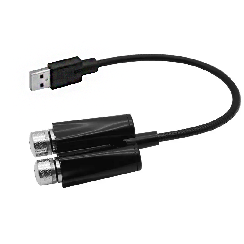 Лазерный проектор в автомобиль Звездное небо USB Синий/Красный (1932006645)