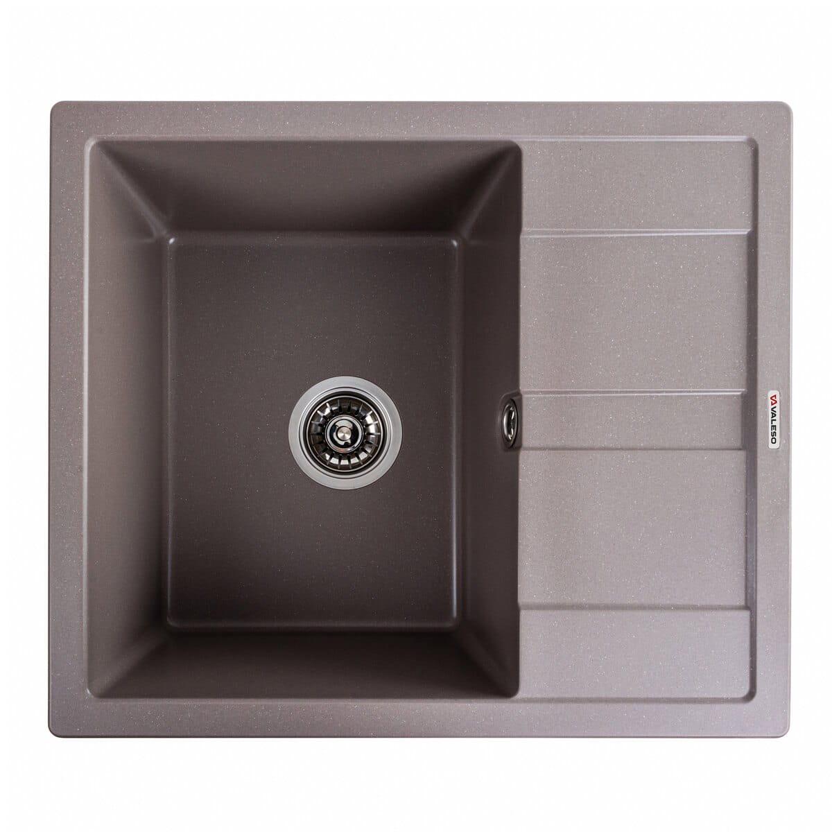 Мойка гранитная Valeso Aria 580х510 врезная прямоугольная Дюна матовый (PLTM-SP000047179)