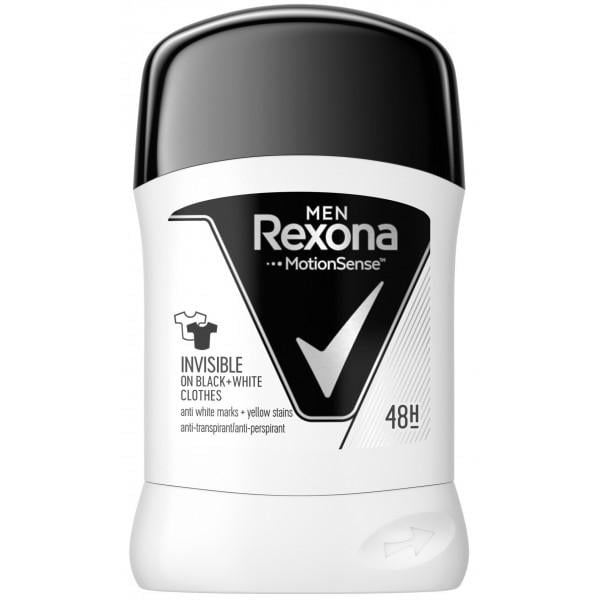 Дезодорант-антиперспирант Rexona Невидимый на черном и белом стик 50 мл