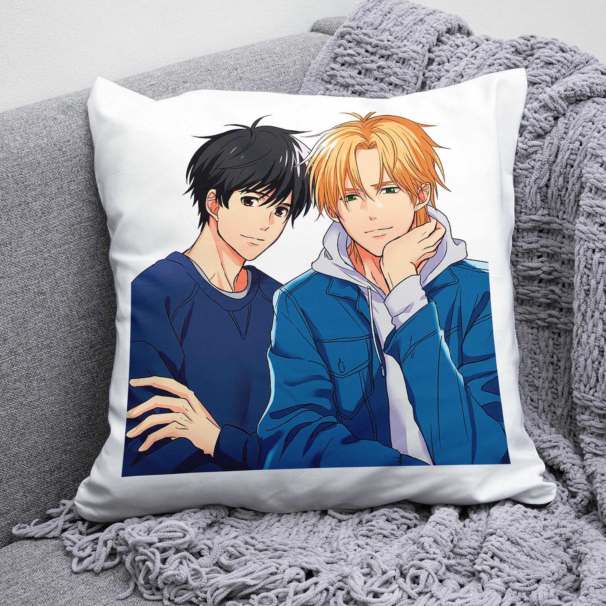 Плюшева подушка квадрат із принтом Banana Fish "2