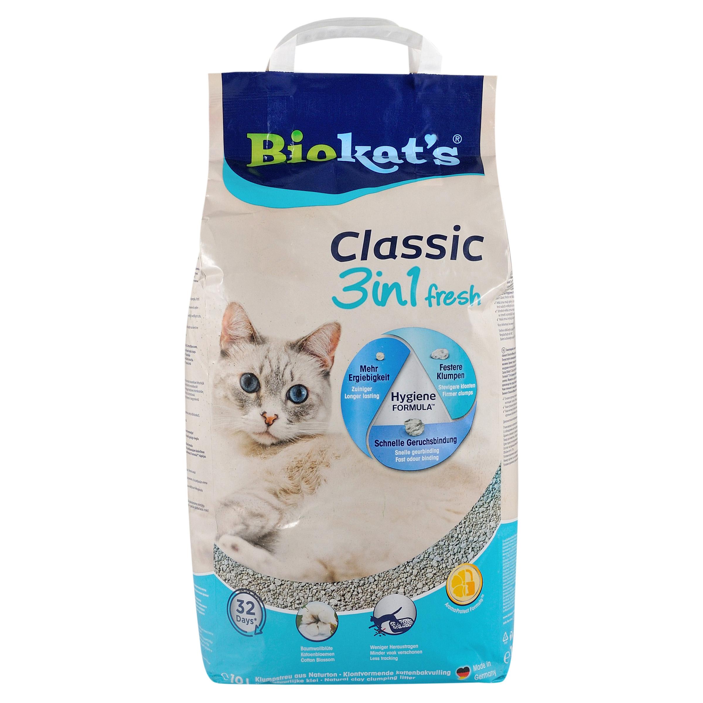 Наповнювач туалету для кішок Biokats Fresh 3в1 Cotton Blossom 10 кг