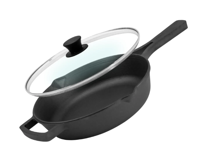 Сковорода-жаровня чугунная Brizoll monolith с литой ручкой та скляной крышкой 260х60 мм (M2660P-6) Сковорода-жаровня чугунная Brizoll monolith с литой ручкой та скляной крышкой 260х60 мм (M2660P-6)