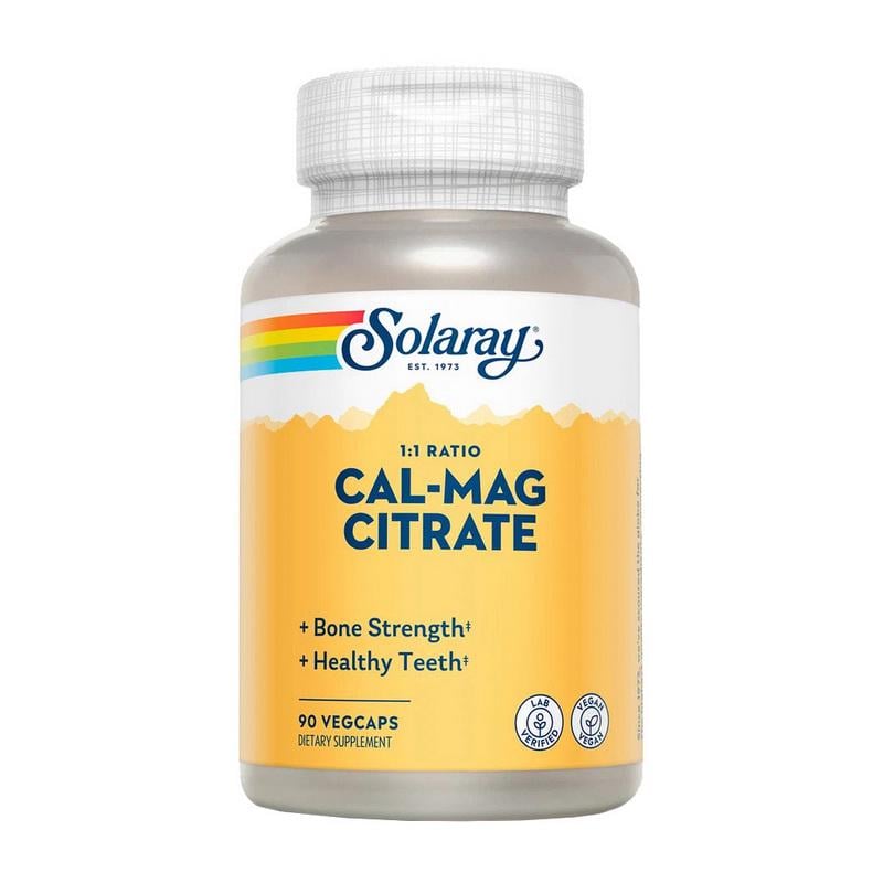 Кальций и магний цитрат Solaray Cal-Mag Citrate 90 вер. капс.