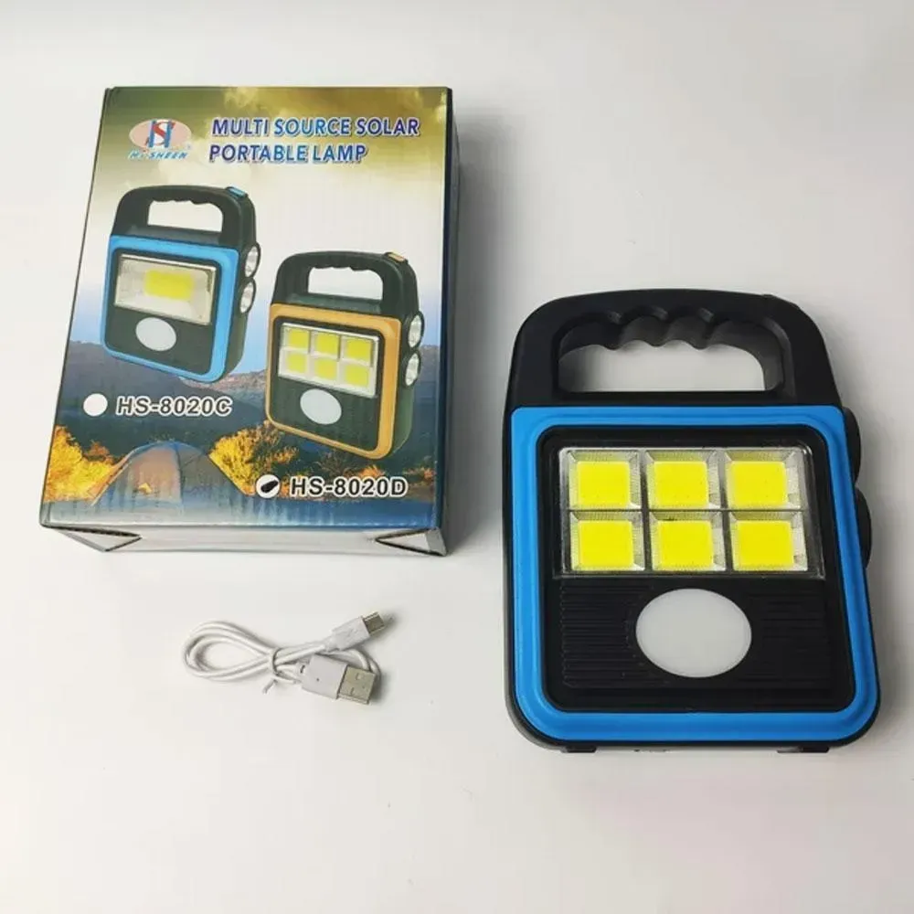 Ліхтар прожектор LED із сонячною панеллю та повербанком HS-8020 акумуляторний USB (234569133) - фото 10