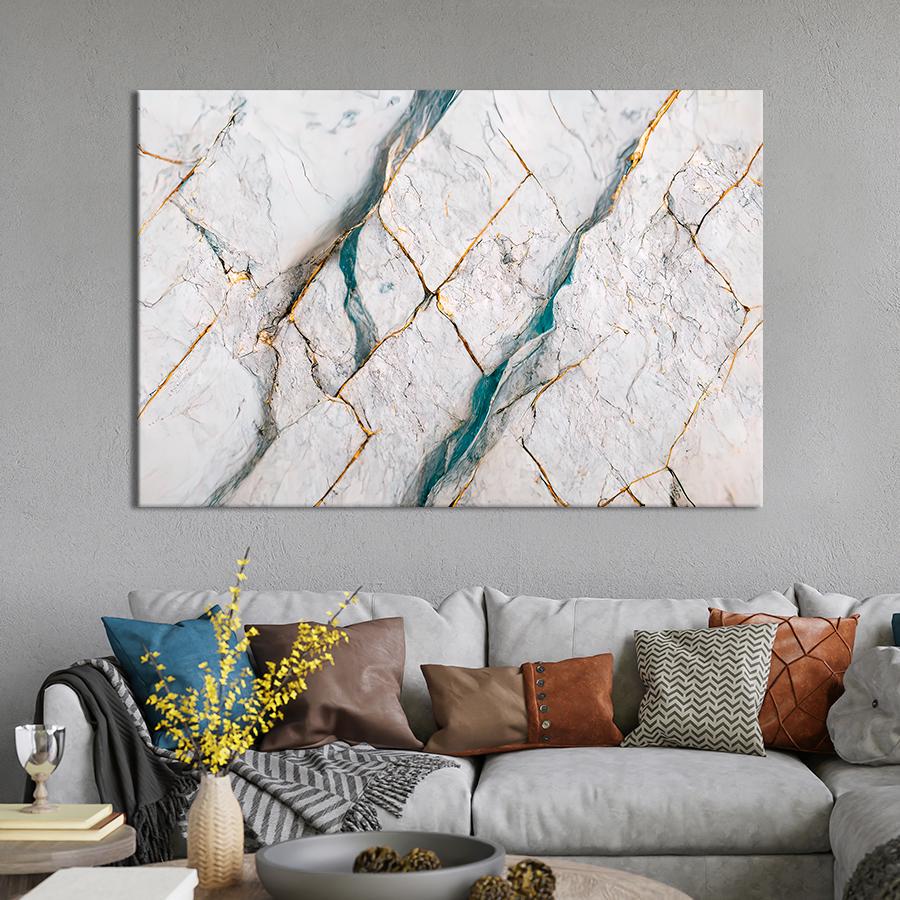 Картина на полотні Абстрактний золотий візерунок 80x54 см (V142-1_L)