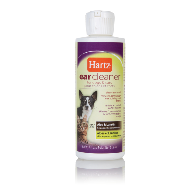 Очищувач для вух для собак і кішок Hartz Ear Cleaner з алое і ланоліном 118 мл (H98702)