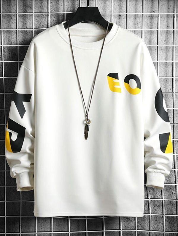 Свитшот мужской с принтом Pin-000-30639 S Белый (2711524606)