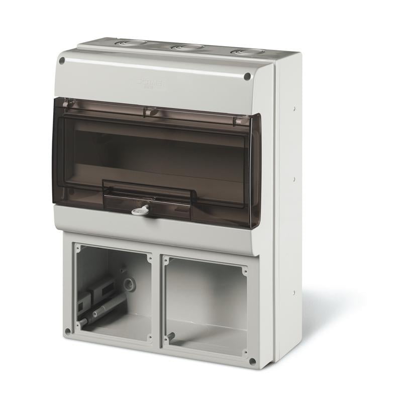 Корпус ДКС Quadro 16 модулів 2 поста основа 136х125 мм IP66 328x400x140 мм Сірий (DIS6724216) Корпус ДКС Quadro 16 модулів 2 поста основа 136х125 мм IP66 328x400x140 мм Сірий (DIS6724216)