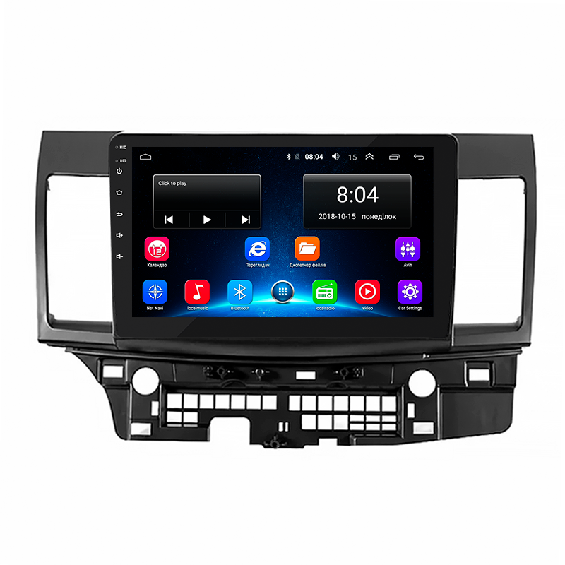 Штатная магнитола Lesko для Mitsubishi Lancer X (2007-2017гг.) экран 10.1" 2+32GB/ Wi-Fi/ Optima GPS Android