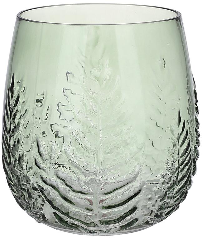 Ваза стеклянная стеклянная Ancient Glass Leaf 16х19 см Зеленый