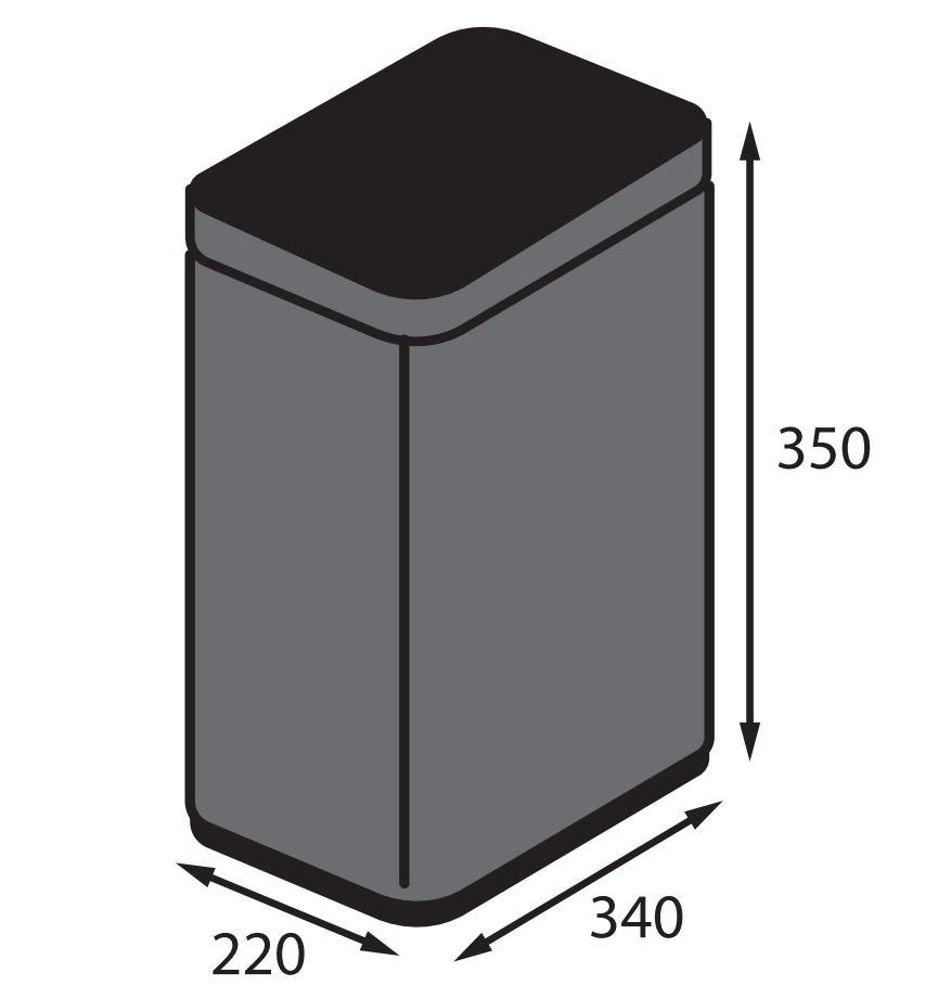 Відро для сміття KOER TC-020312-07 з сенсорне прямокутне 12 л Графіт (KR5587) - фото 7