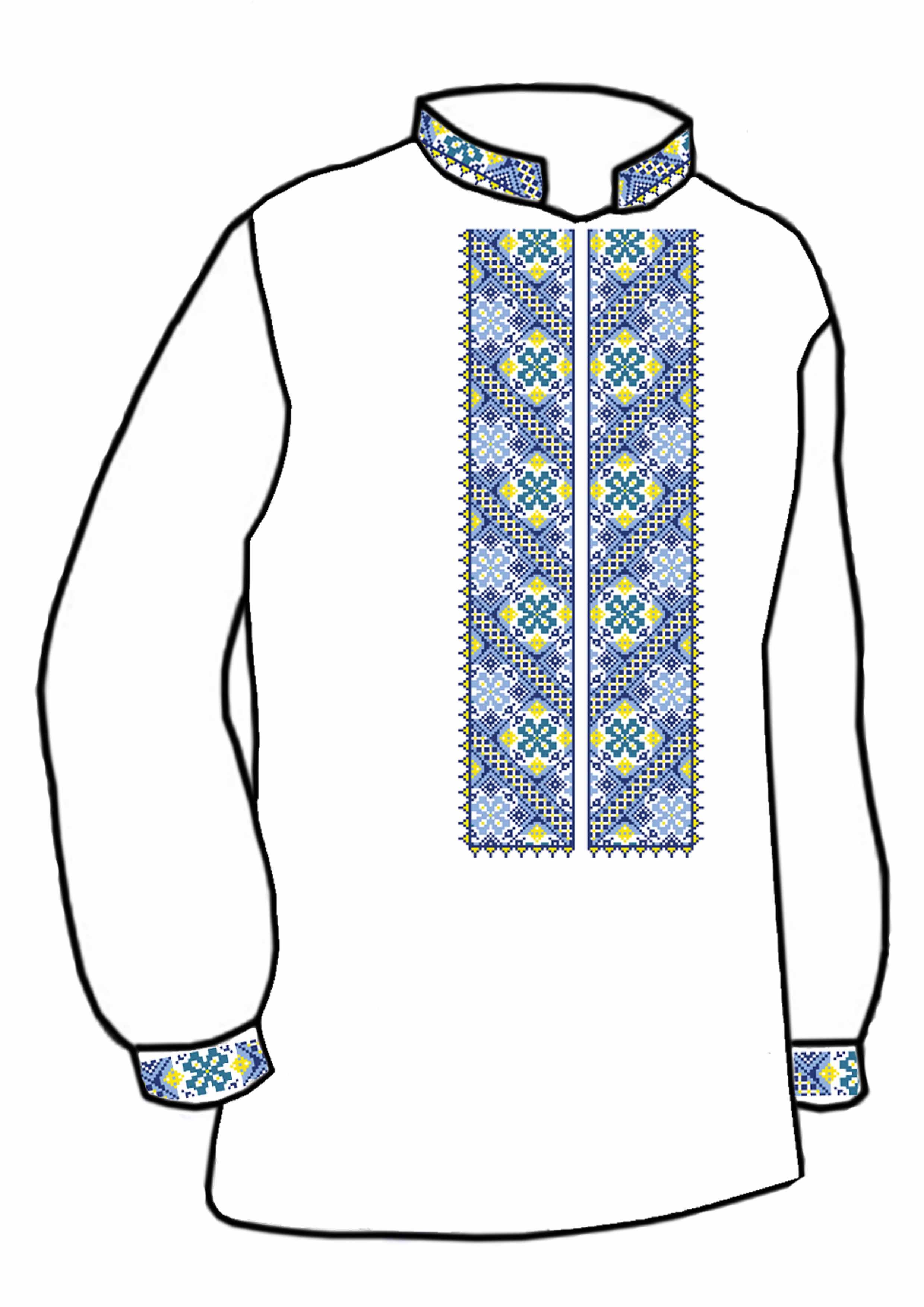 Заготовка для вишивки нитками або бісером сорочка СЧ-169 домоткане полотно Заготовка для вишивки нитками або бісером сорочка СЧ-169 домоткане полотно