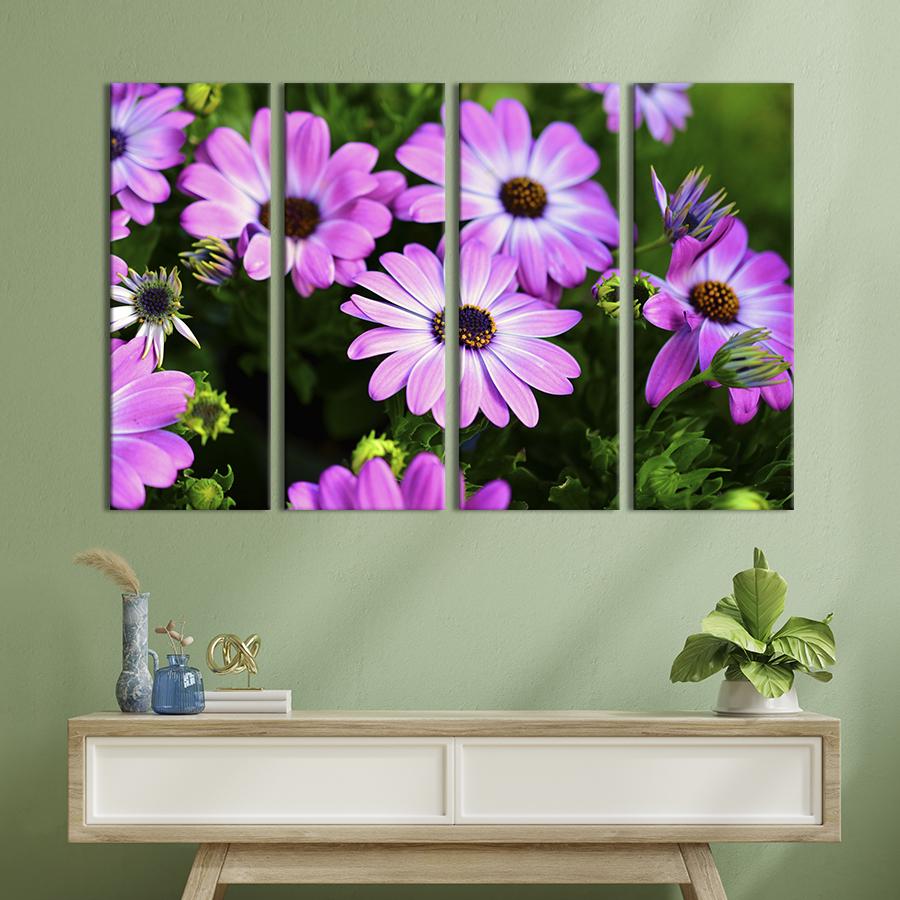 Картина на холсте Чудесные лиловые цветы 89x53 см (947-41)