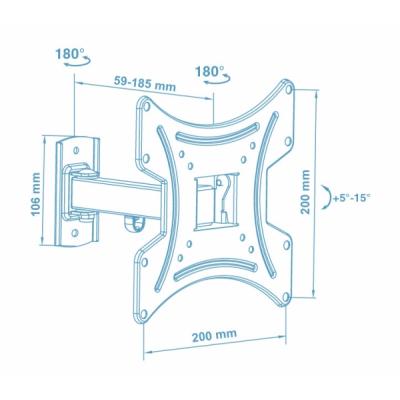 Кронштейн Walfix R-333B 15-42" 200х200 - фото 2