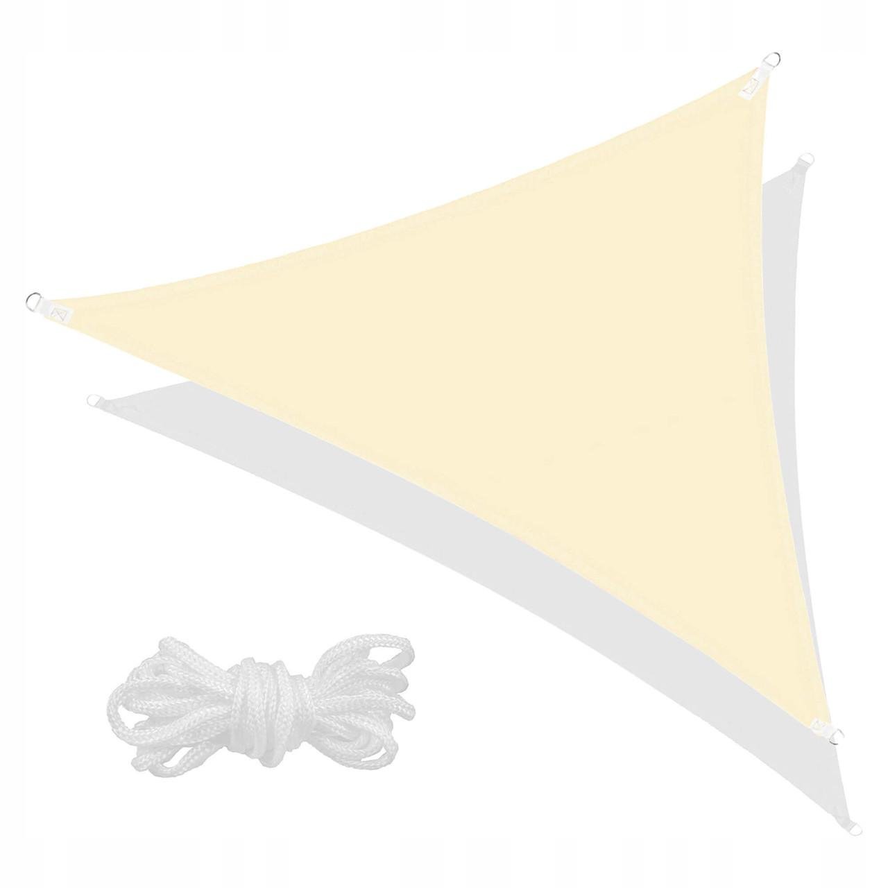 Тент-парус теневой Springos SN1010 7x5x5 м Light Yellow