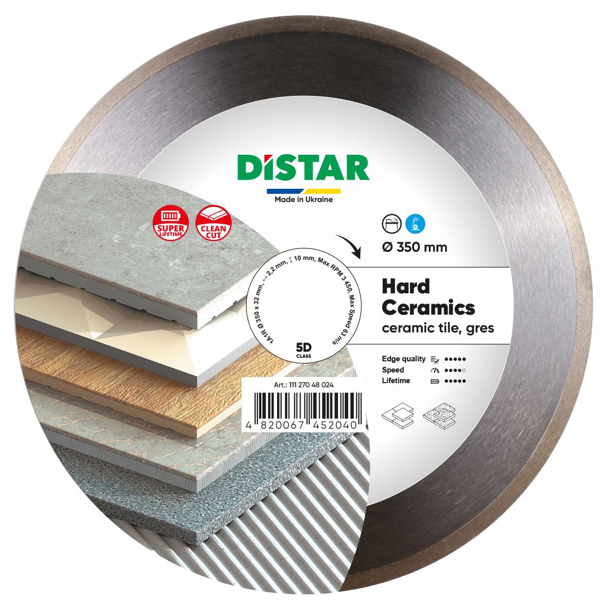 Диск алмазний Distar Hard Ceramics 1A1R 350x2,2/1,8x10x32 мм (11127048024)