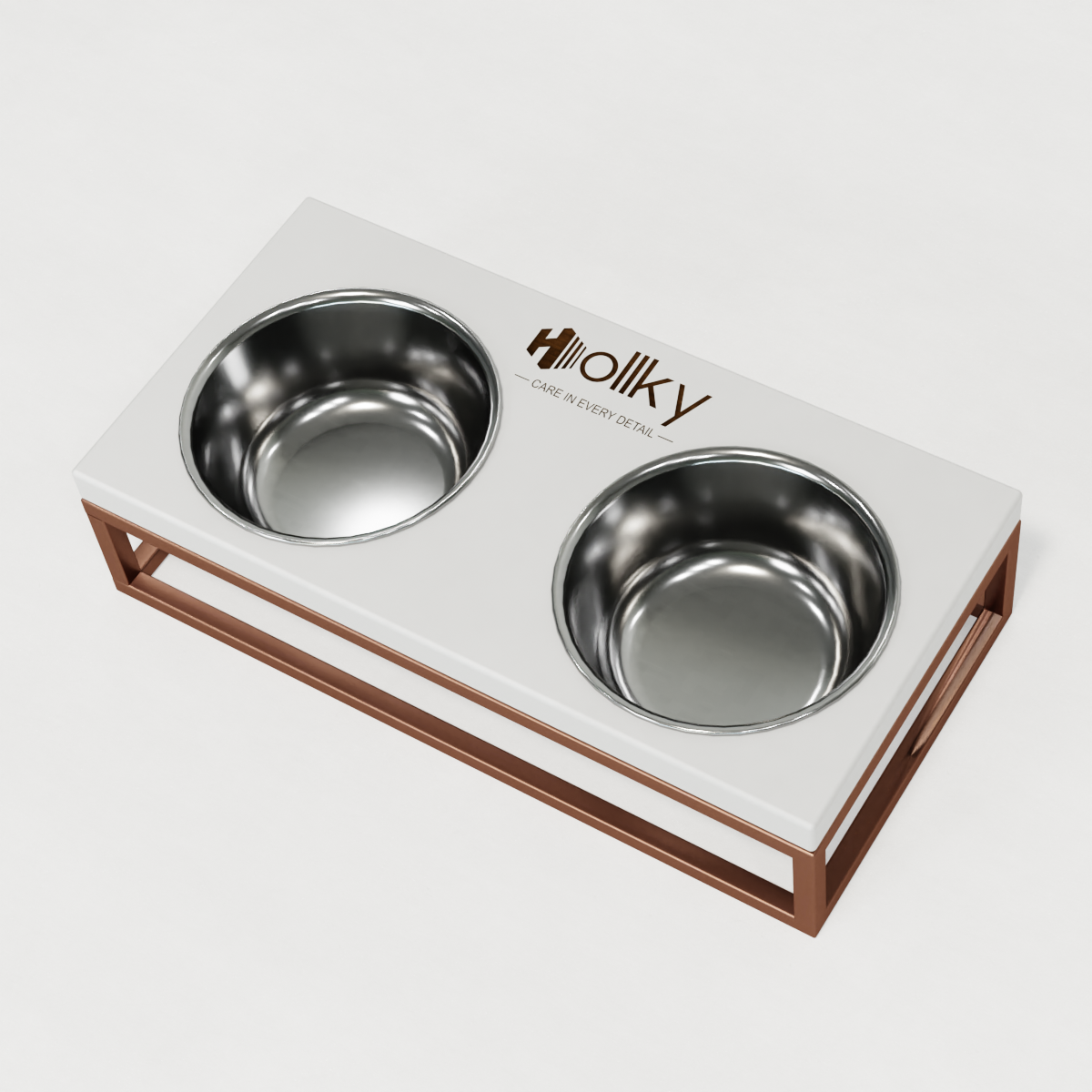 Миски на подставке для маленьких собак и котов Hollky Base S 2х0,45 л (BS-36187-GLWH) - фото 8 Миски на подставке для маленьких собак и котов Hollky Base S 2х0,45 л (BS-36187-GLWH) - фото 8