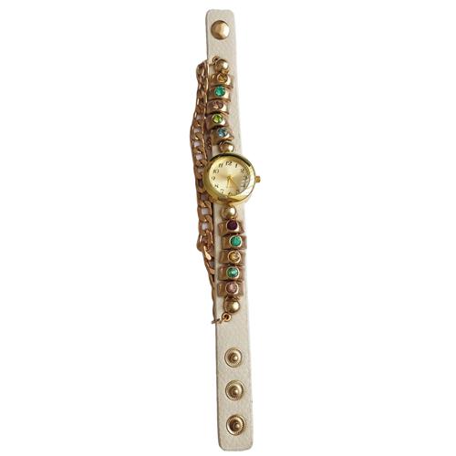 Наручные часы женские 371 Gold/White