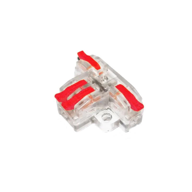 Клемма проходная Tactix 0,2-4 мм2 32А 1-3 одинарная Т-подобная 35х25,5х14,6 мм рычаг крепеж 3,1 мм Червоний (T4TR)