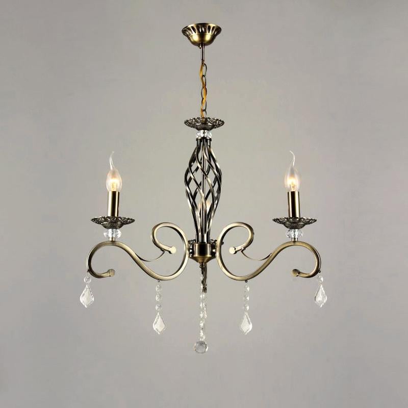 Люстра подвесная Light House NM-15765/3 AB свечи на три лампы Бронза