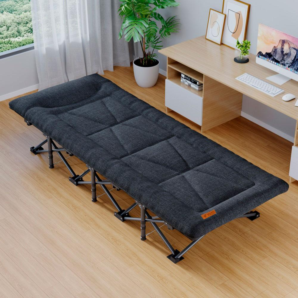 Шезлонг для отдыха с матрасом WCG CC-R11 сумка/матрас 190х68х30 см Черный (CC-R11 (1) - фото 2