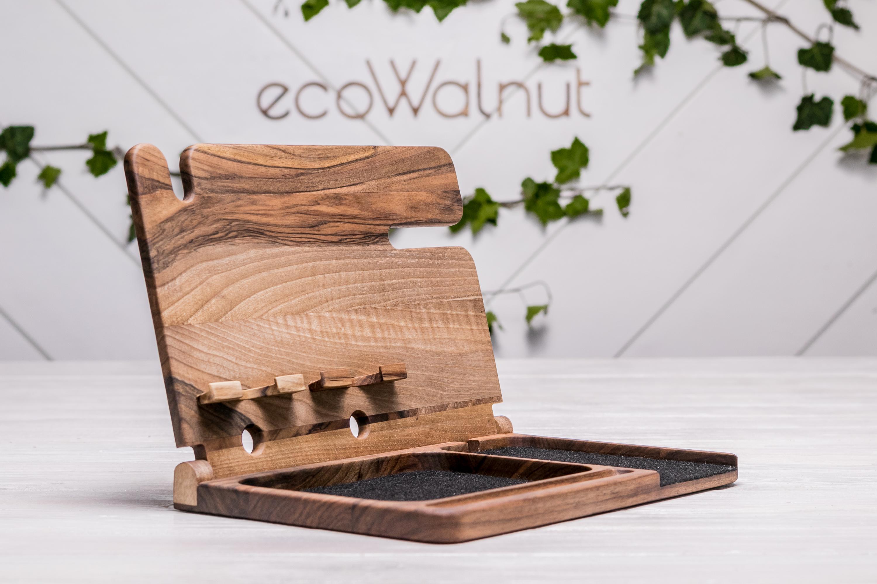 Зарядний пристрій бездротовий EcoWalnut на робочий стіл для двох телефонів (EW-45.4) - фото 11