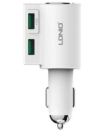 Автомобільний зарядний пристрій Ldnio CM10 2xUSB 4.2A White