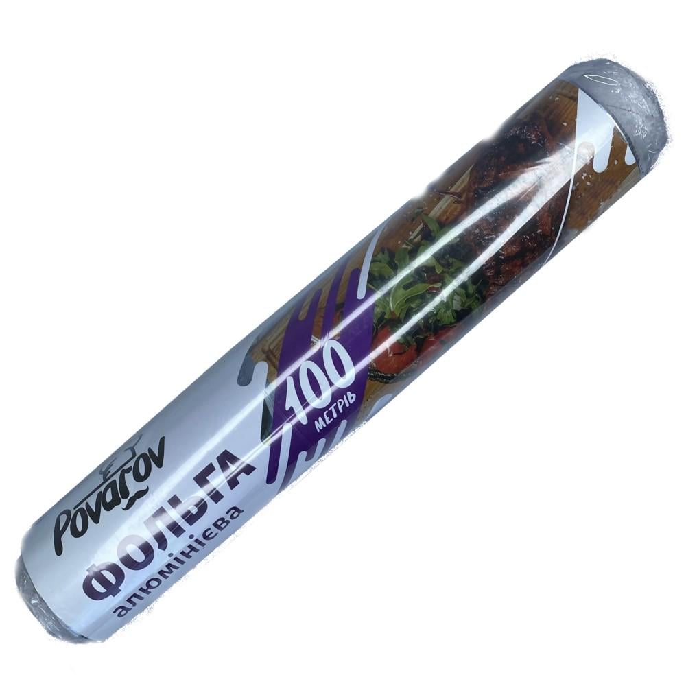 Фольга пищевая Povarov алюминиевая 100 м (5432)